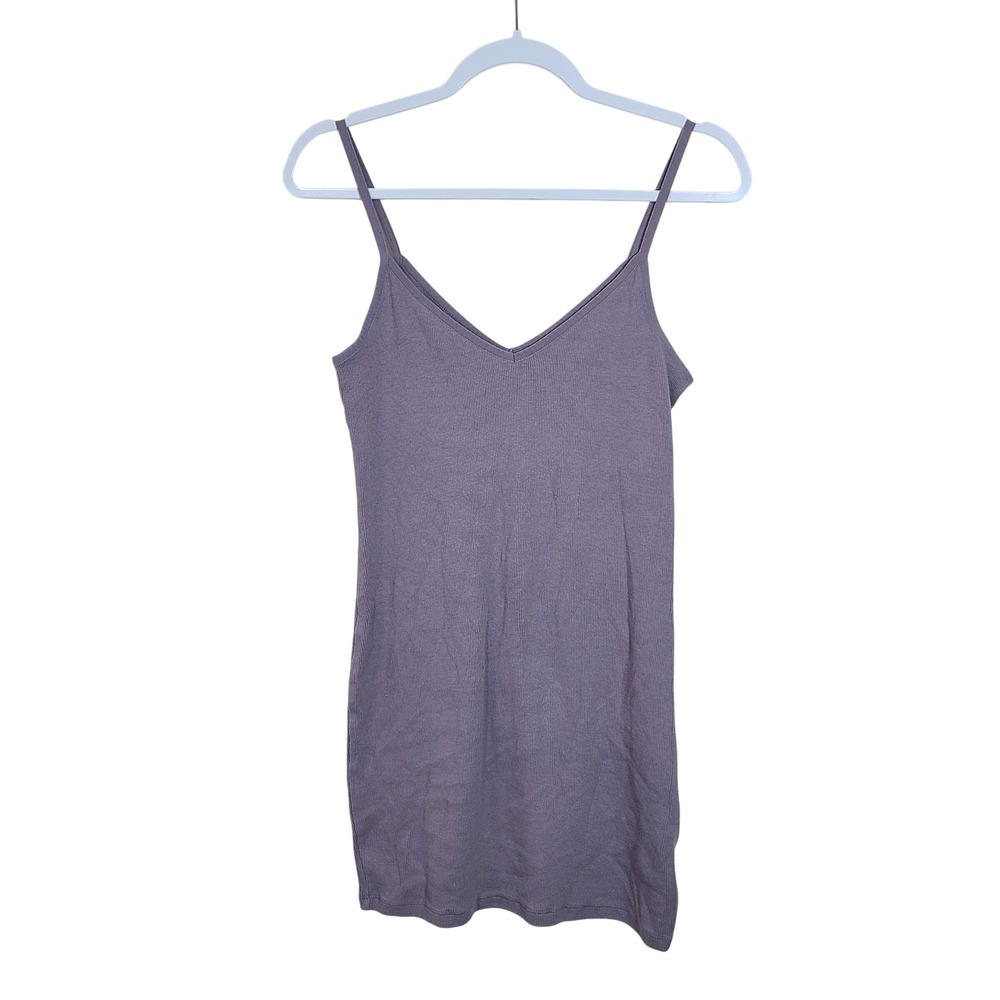 Light Purple Ribbed Cami Bodycon Mini Dress L Soft Spring Capsule‎ Layer Stretch